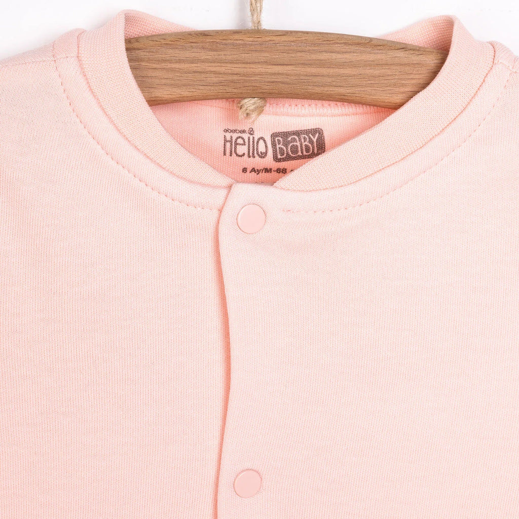 HelloBaby Basic Rib Cardigan - Light Pink