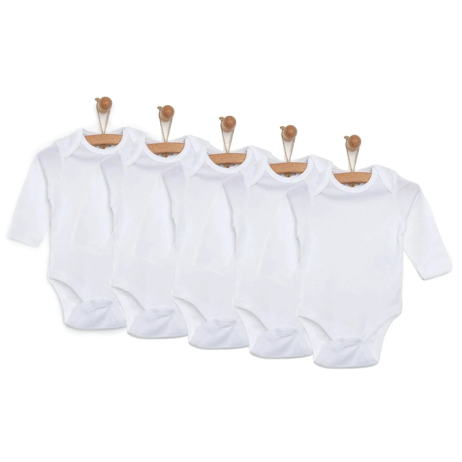 HelloBaby Unisex Long Sleeve Bodysuit 5 pcs