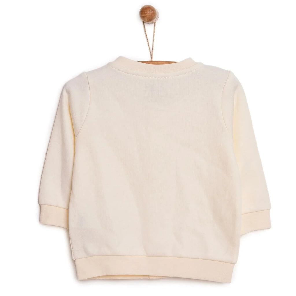 HelloBaby Basic Rib Cardigan - Ecru