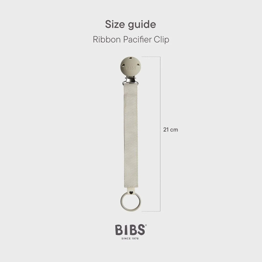 BIBS Soother Clip Ribbon - Sand