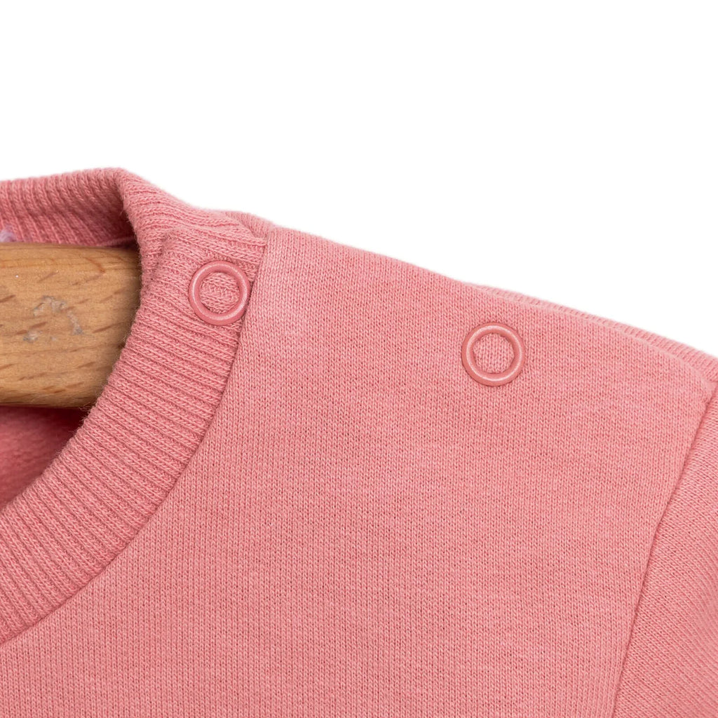 HelloBaby Baby Girl Cat Printed Sweatshirt - Light Rose