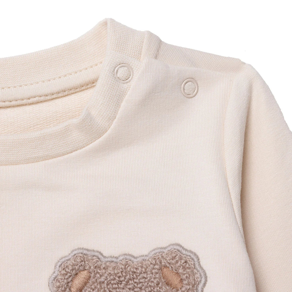 HelloBaby Newborn Sweatshirt-Footless Bottom - Beige