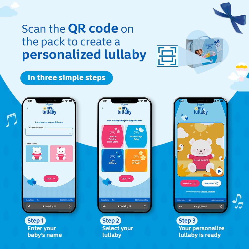 Johnson's Baby Gift Pack with Pouch - Complete Newborn Care Essentials Set