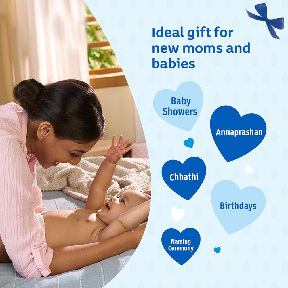 Johnson's Baby Gift Pack with Pouch - Complete Newborn Care Essentials Set