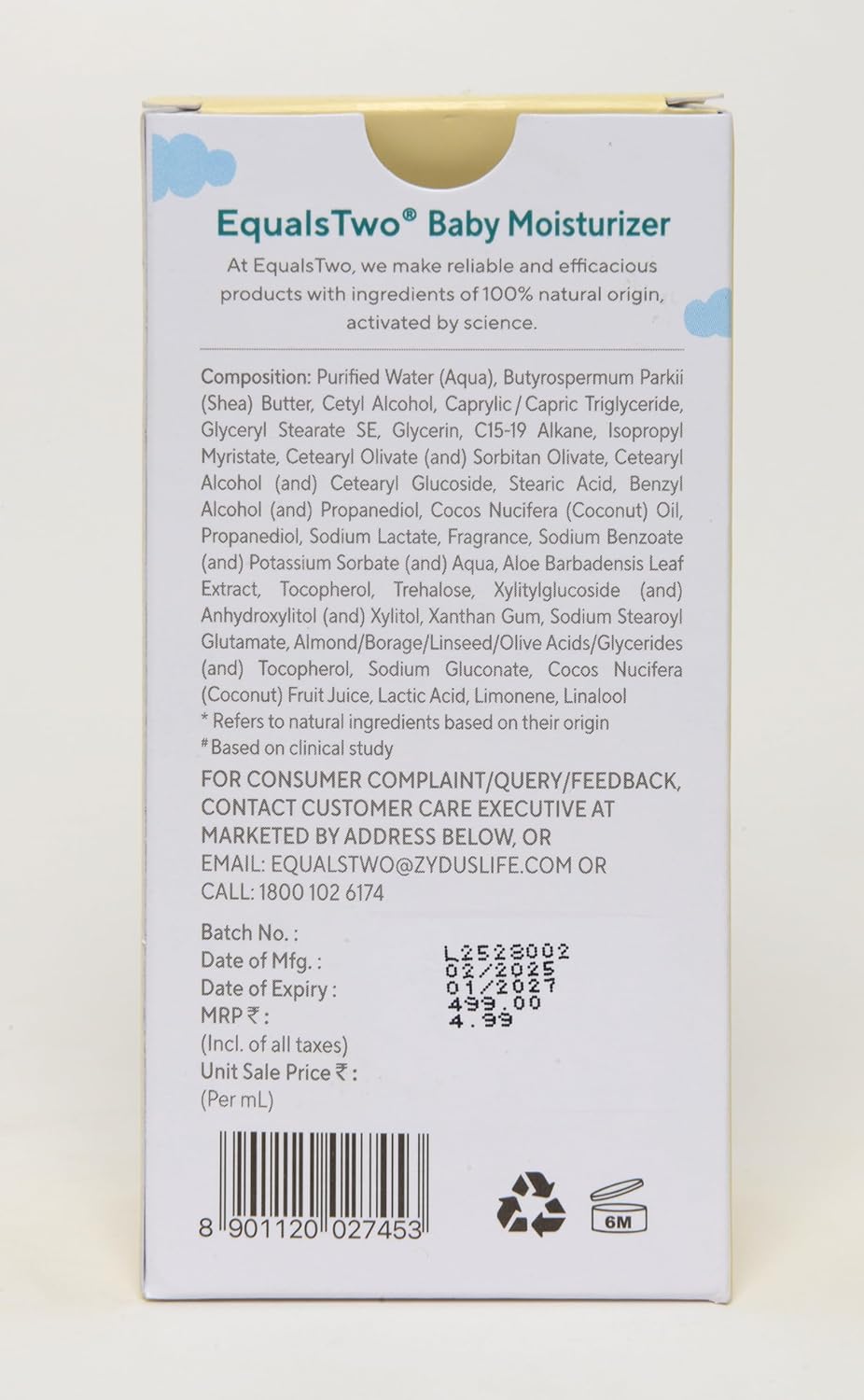 Natural Coconut Baby Moisturizer | 100ml Dermatologically Tested Lotion | Paraben & Sulphate Free