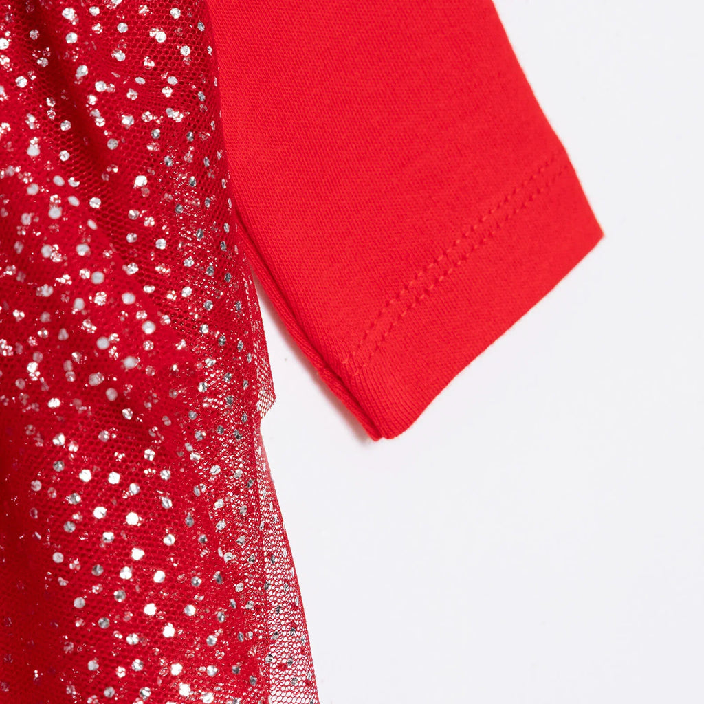 HelloBaby My First Christmas Newborn Girl Footed Jumpsuit - Red