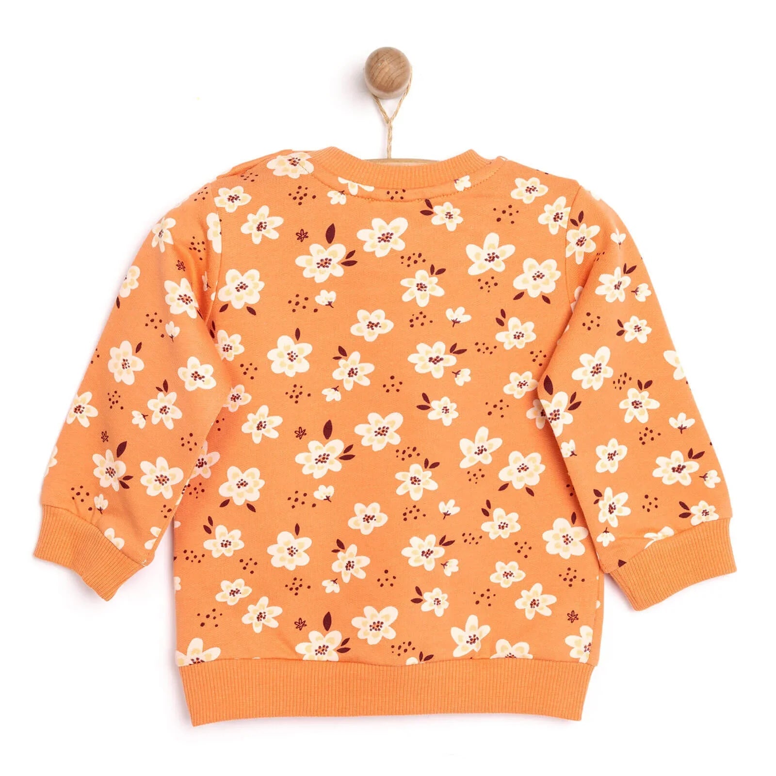 HelloBaby Baby Girl Basic Flower Printed Sweatshirt - Printed