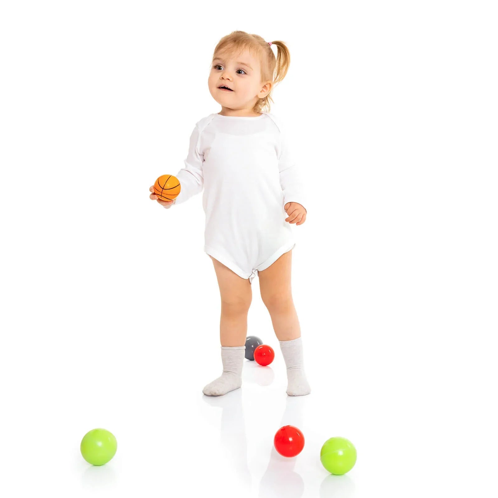 HelloBaby Unisex Long Sleeve Bodysuit 5 pcs