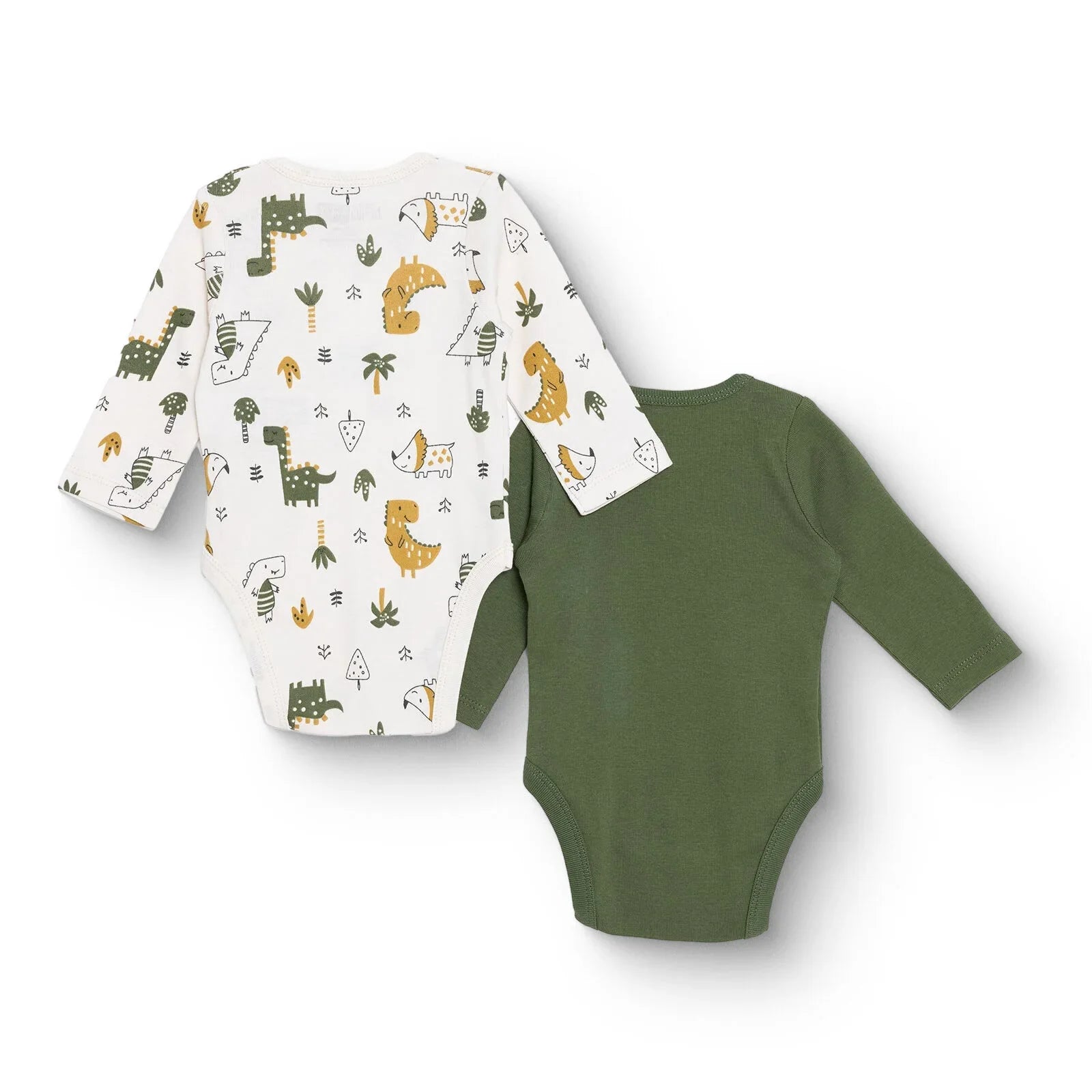 HelloBaby Long Sleeve Body 2 Pack - Khaki