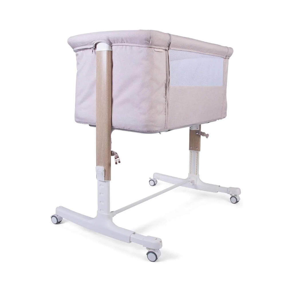 Red Kite Rockabye Bedside Crib - Oatmeal