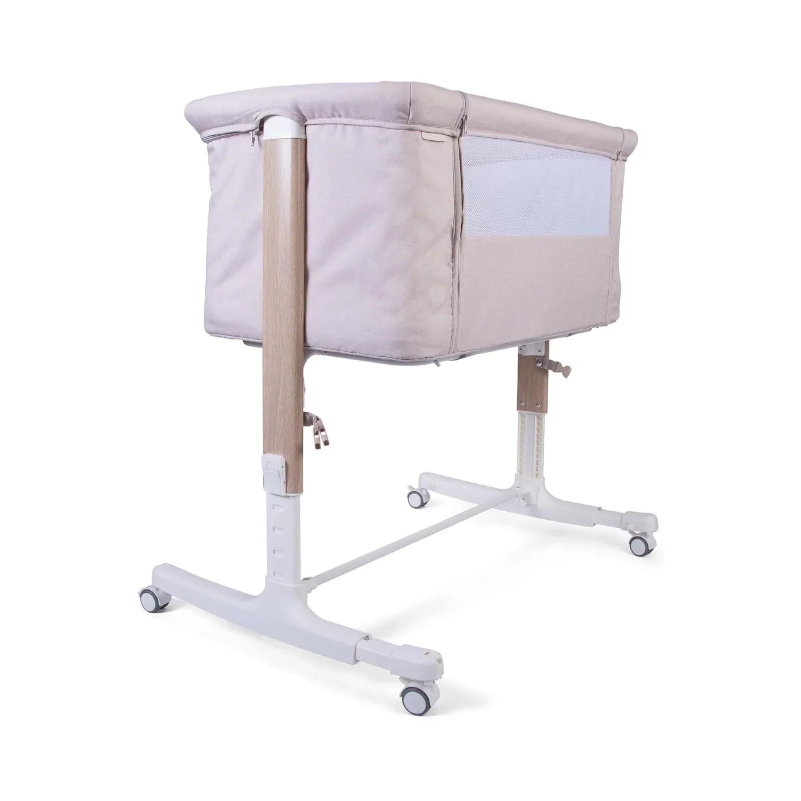 Red Kite Rockabye Bedside Crib - Oatmeal