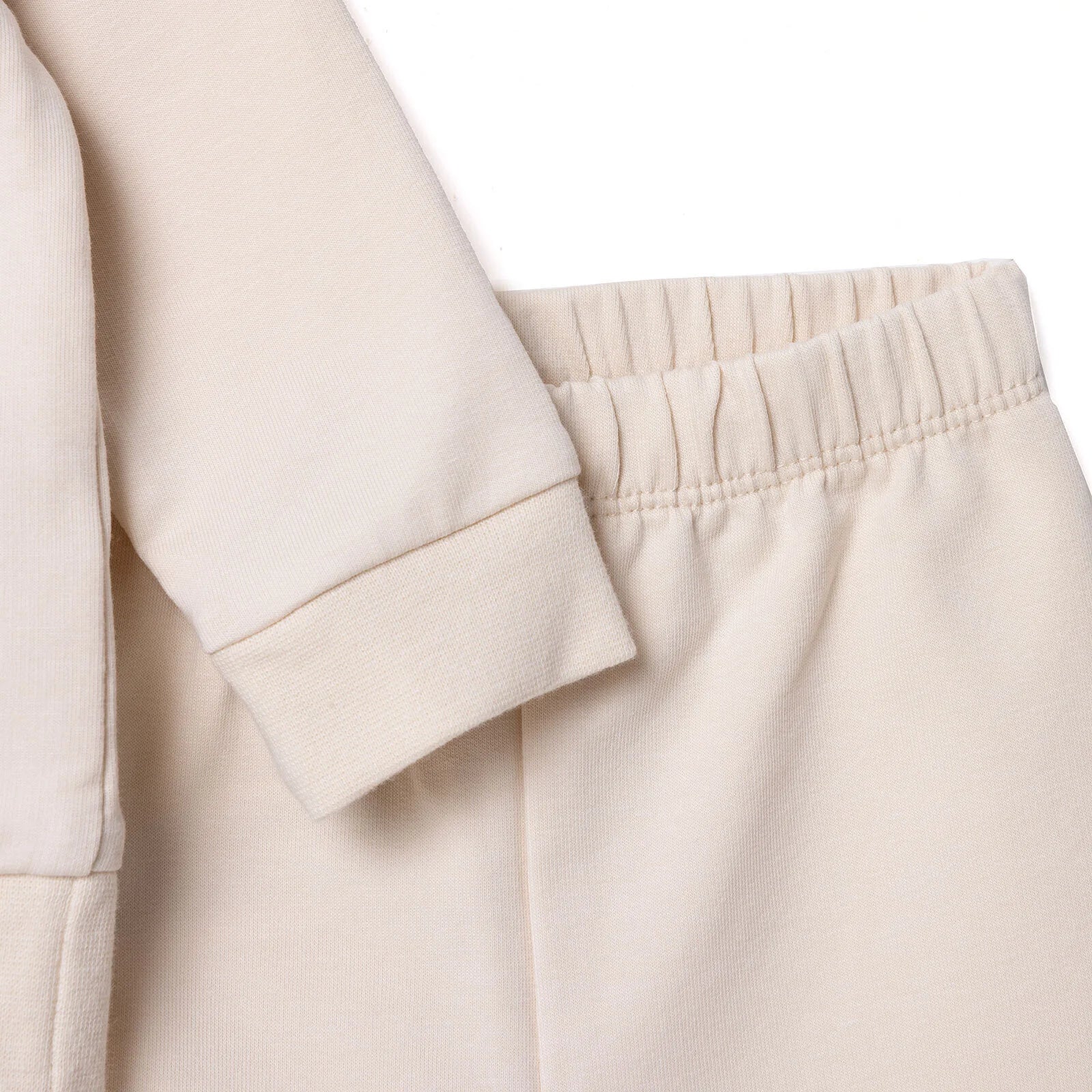 HelloBaby Newborn Sweatshirt-Footless Bottom - Beige