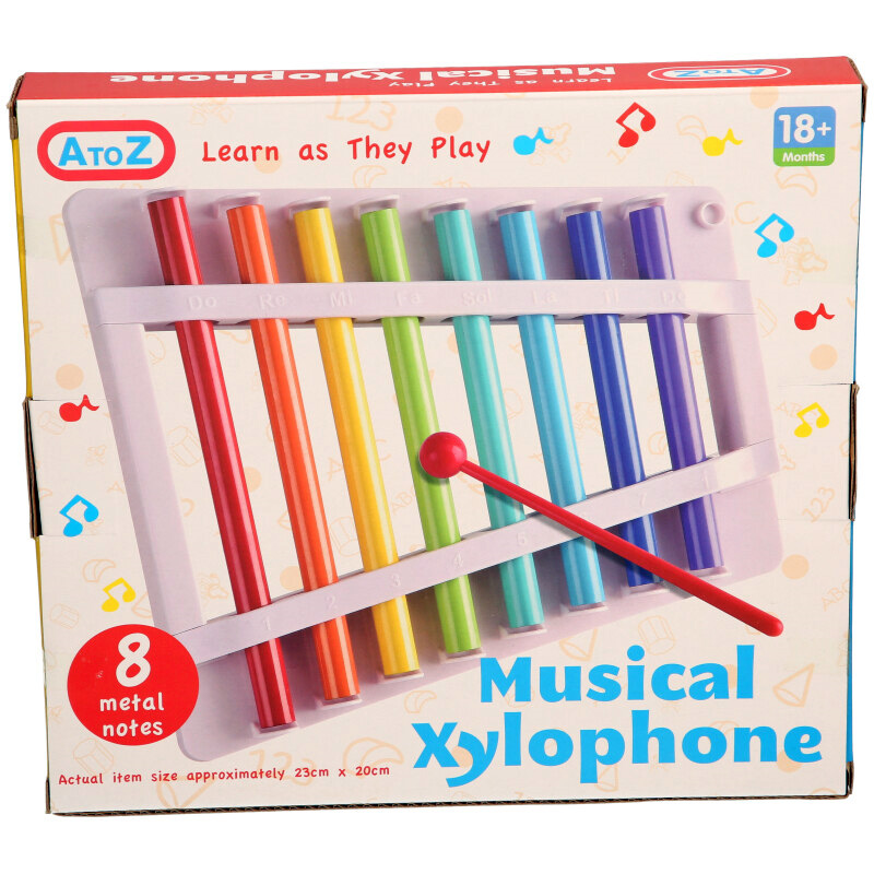 AtoZ Kids Xylophone Glockenspiel Musical Toy Xmas Gift with Mallet